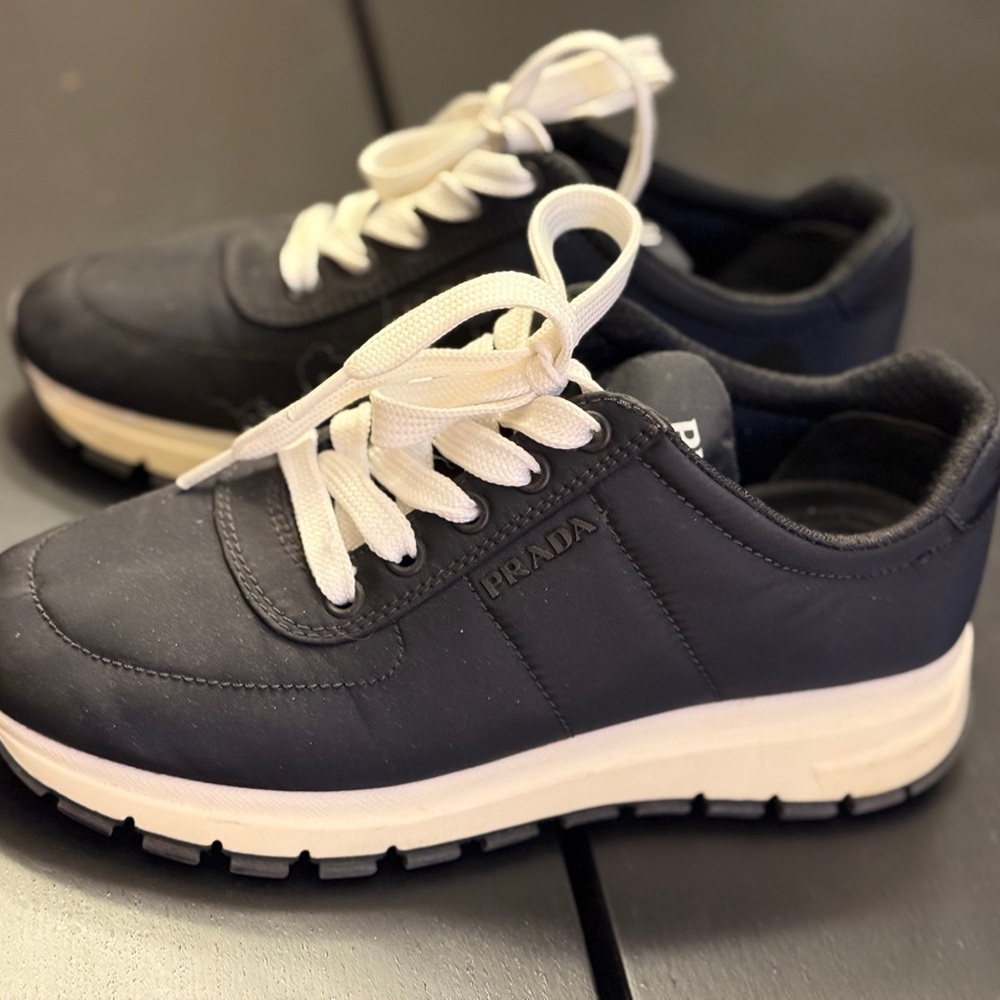 Prada Black and White Casual Sneakers
